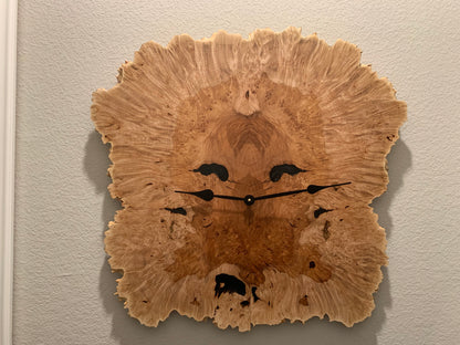 Maple Burl Clock