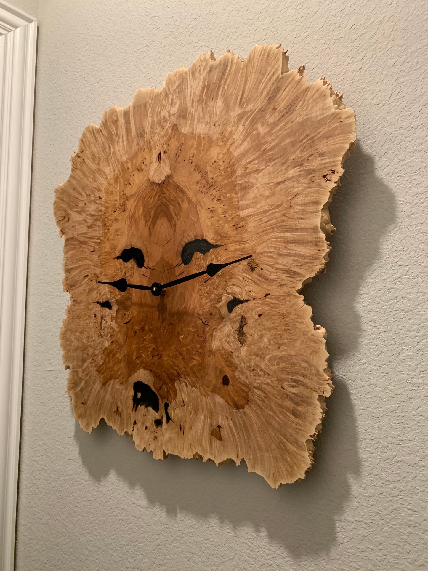 Maple Burl Clock