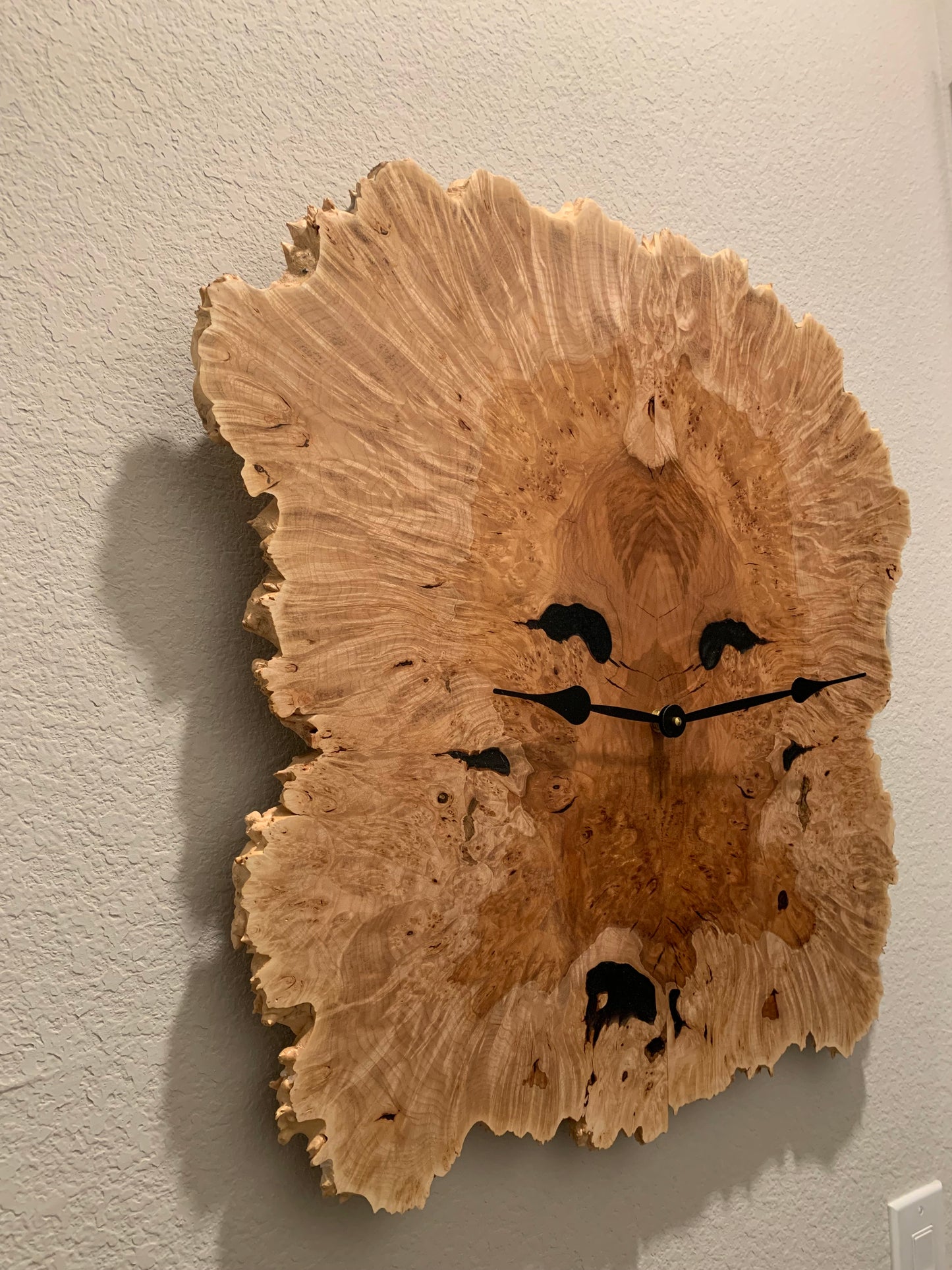 Maple Burl Clock